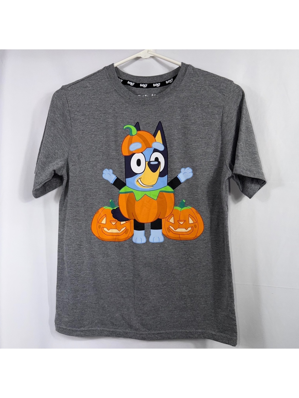 Bluey Halloween Pumpkin Graphic T-Shirt Youth 14/16